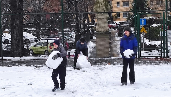 Klasa siódma na śniegu